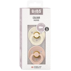 Pacifier Colour Latex Ivory/Blush Size 3 2pcs