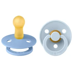 Pacifier Colour Latex Sky Blue/Baby Blue Size 2 2pcs