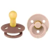 Pacifier Colour Latex Woodchuck/Blush Size 2 2pcs