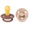 Pacifier Colour Latex Woodchuck/Blush Size 3 2pcs