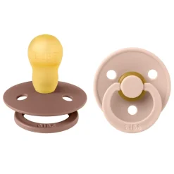 Pacifier Colour Latex Woodchuck/Blush Size 3 2pcs