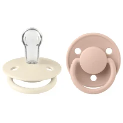 Pacifier De Lux Silicone Ivory/Blush Onesize 2pcs