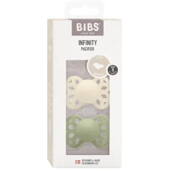 Pacifier Infinity Anatomical Silicone Ivory/Sage Size 1 2pcs