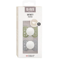 Pacifier Infinity Anatomical Silicone Sage Glow/Cloud Glow Size 1 2pcs