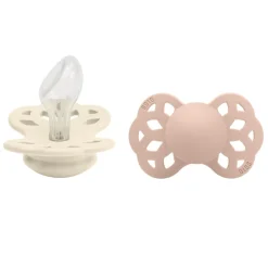 Pacifier Infinity Anatomical Silicone Ivory/Blush Size 2 2pcs