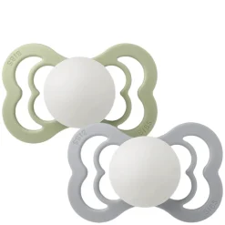 Pacifier Supreme 2 PACK Silicone Size 2 Sage GLOW/Cloud GLOW