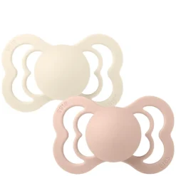 Pacifier Supreme 2 PACK Silicone Size 1 Ivory/Blush
