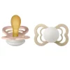 Pacifier Supreme Latex Blush Glow/Vanilla Glow Size 2 2pcs
