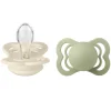 Pacifier Supreme Silicone Ivory/Sage Size 1 2pcs