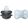 Pacifier Supreme Silicone Iron/Baby Blue Size 1 2pcs