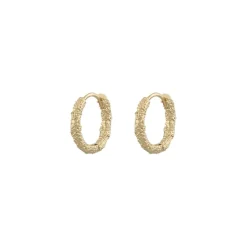 Palma Earring Plain Gold 14mm
