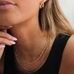 Panzer Necklace Gold Plated 42cm