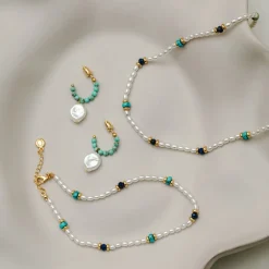 Pearl & Stone Beaded Necklace