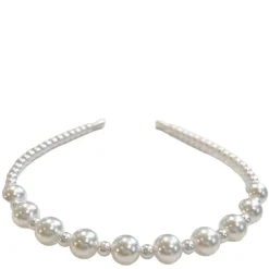 Pearl Hair Band Dots White