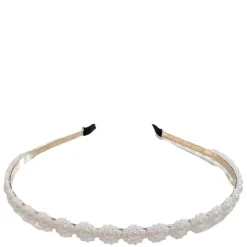 Pearl Hair Band Floral White