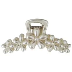 Pearl Hair Claw Floral White