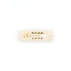 Pearl Hair Clip Square Small White