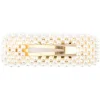 Pearl Hair Clip Square White
