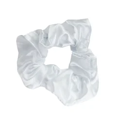 Pink & White Satin Scrunchies 4pcs