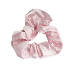 Pink & White Satin Scrunchies 4pcs