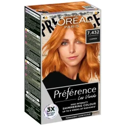 Préférence Vivid Colours Permanent Color For Normal Hair 7.432 Copper