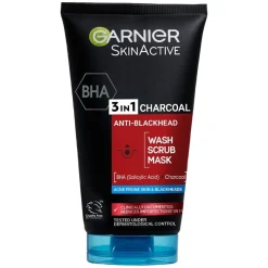 PureActive BHA Charcoal 3-In-1 Anti-Blackhead Wash Scrub Mask 150ml