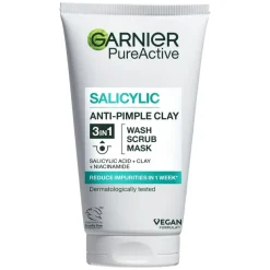 PureActive Salicylic 3-In-1 Anti-Pimple Clay Wash Scrub Mask 150ml