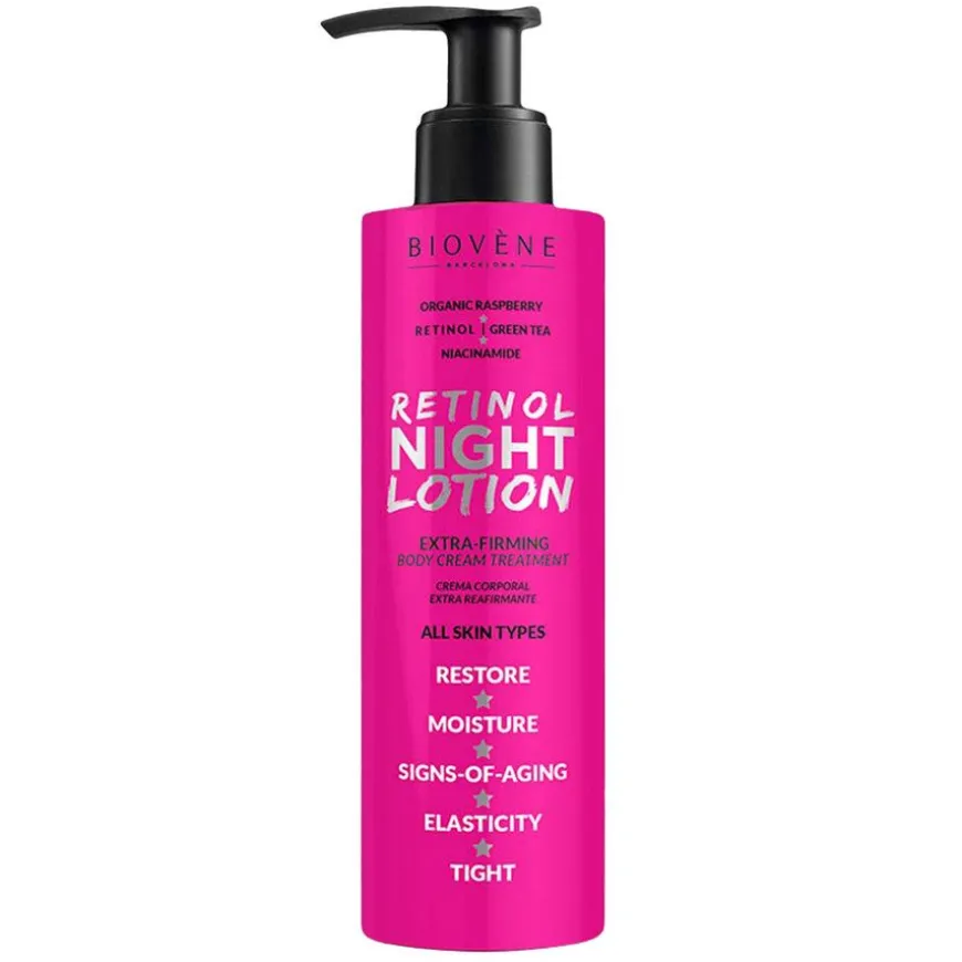 Retinol Night Lotion Extra-Firming Organic Raspberry Body Cream 200ml