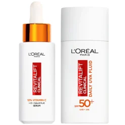 Revitalift Clinical 12% Vitamin C Serum + L'Oréal Paris Revitalift Clinical Daily Moisturizing Fluid SPF50