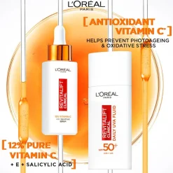 Revitalift Clinical 12% Vitamin C Serum + L'Oréal Paris Revitalift Clinical Daily Moisturizing Fluid SPF50