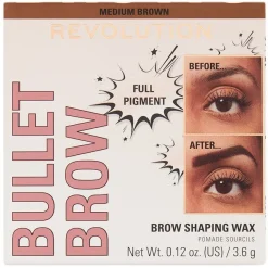 Revolution Bullet Brow Shaping Wax Medium Brown 3,6g