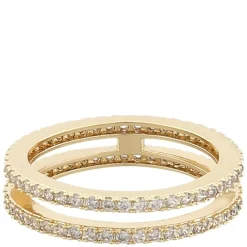 Rio Double Stone Ring Gold Clear M