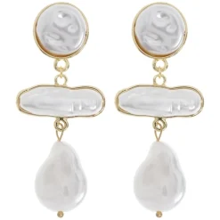 Rivers Statement Faux Pearl Earrings