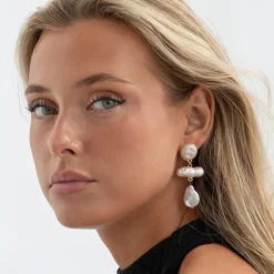 Rivers Statement Faux Pearl Earrings