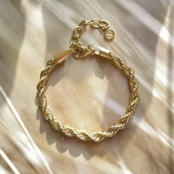 Rope Bracelet Gold Plated 17cm