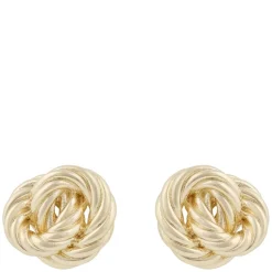 Row Earrings Plain Gold Onesize