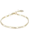 Row Small Chain Bracelet Plain Gold Onesize
