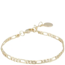 Row Small Chain Bracelet Plain Gold Onesize
