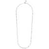Row Small Chain Necklace Plain Silver 45cm