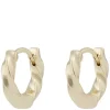 Row Small Ring Ear Plain Gold Onesize