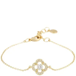 Sally Chain Bracelet Gold Clear Onesize