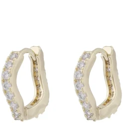 Sally Small Ring Earrings Gold Clear Onesize