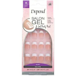 Salon Gel Pink Short Square 24pcs