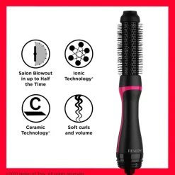 Salon One-Step Round Brush Dryer And Styler
