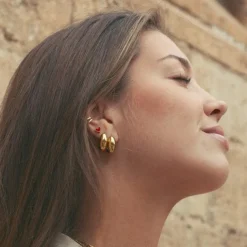 Sarah Red Heart Stud Earring Stainless Steel 7mm