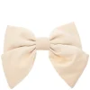 Satin Bow Hair Clip Champagne