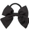 Satin Bow Hair Tie Black