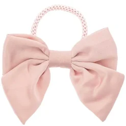 Satin Bow Hair Tie Light Rose
