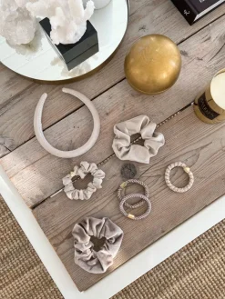 Satin Hair Band Broad Off White