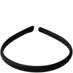 Satin Hair Band Thin Black